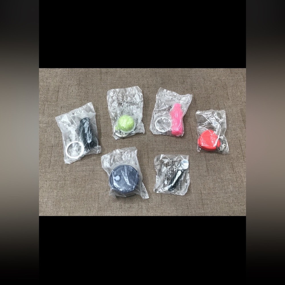 New Tupperware Lot of 6 (4 Keychains & 2 Magnets) No Duplicates - Collectible